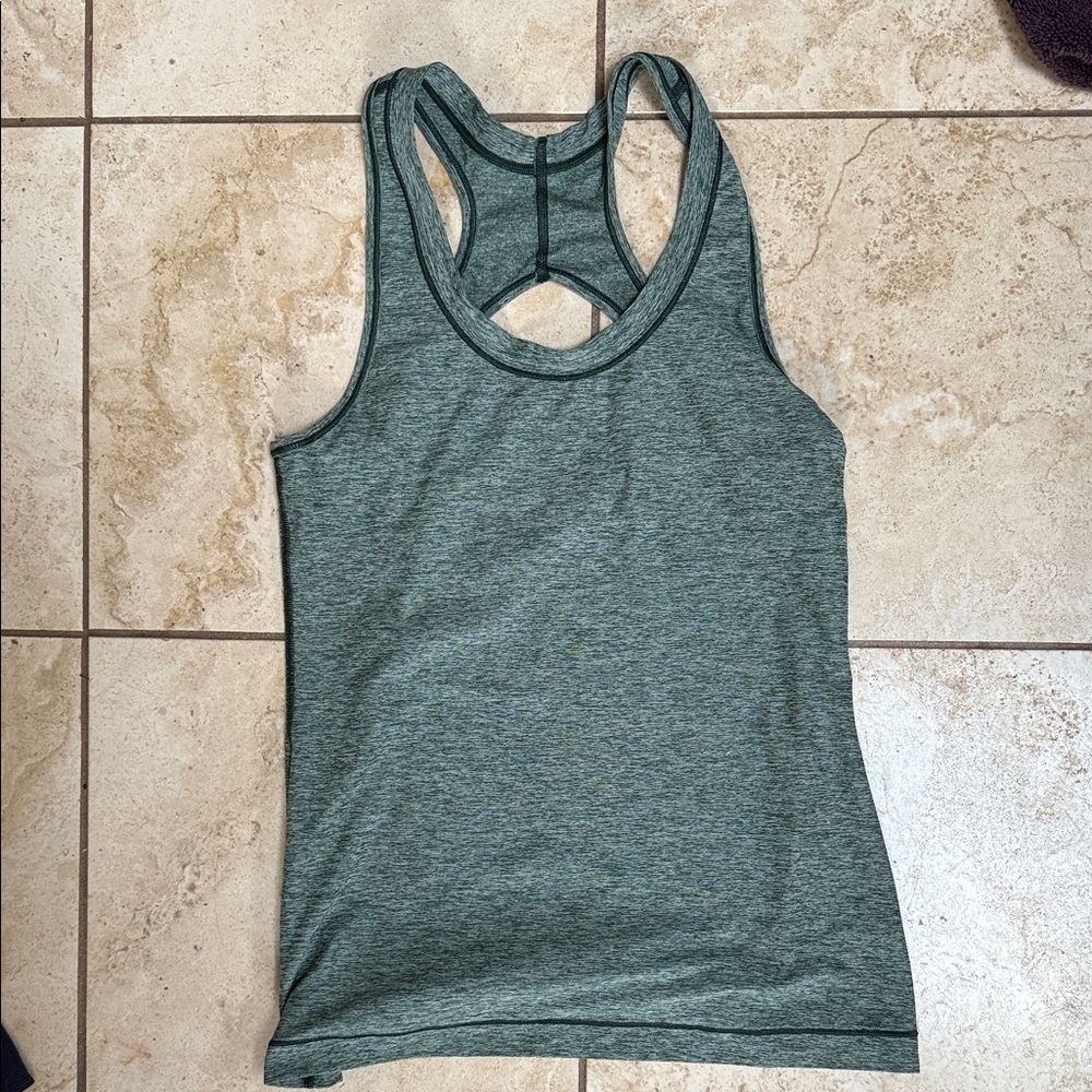 Athleta Heather Green Women's Tank Top size small